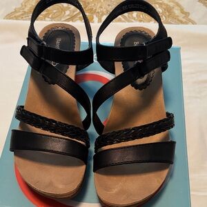 BareTraps Women's Black Strappy Sandals